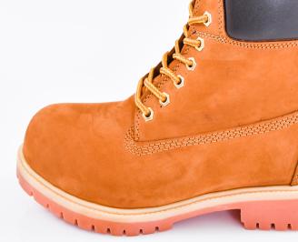 Мъжки боти естествен набук кафяви EOBUVKIBG