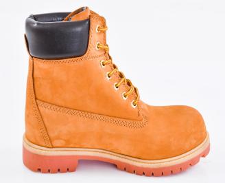 Мъжки боти естествен набук кафяви EOBUVKIBG 3