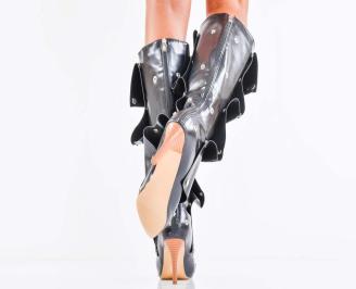 Дамски елегантни ботуши черни EOBUVKIBG 3