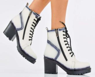 Дамски боти естествена кожа бежови EOBUVKIBG