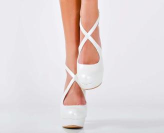 Дамски елегантни сандали бели  EOBUVKIBG