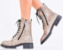 Дамски боти естествен лак бежови EOBUVKIBG