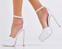 Дамски елегантни сандали бели EOBUVKIBG